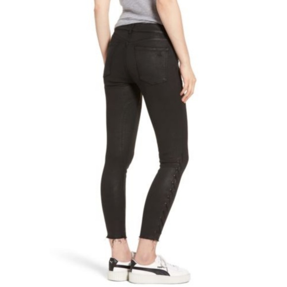 DL1961 Florence Instasculpt Coated Black Jeans 25 - Picture 2 of 9